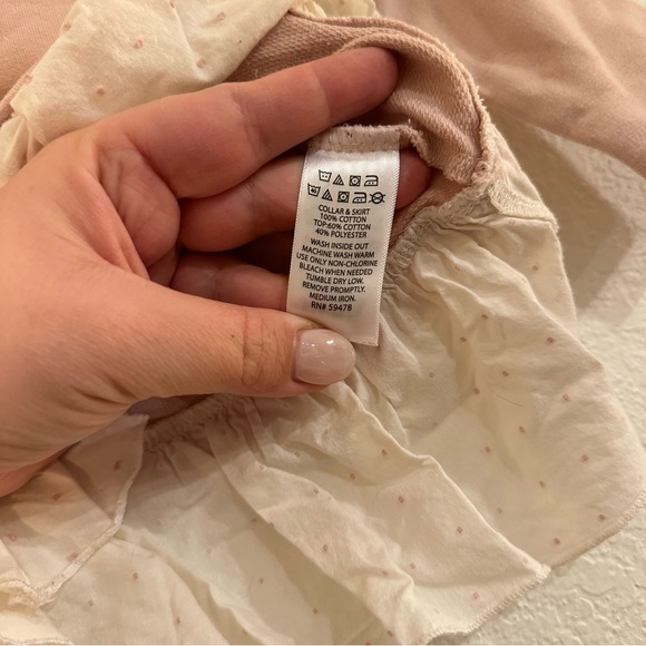 Piper & Posie Layered Long Sleeve, Flutter Collar Shirt, Size 6-9 months - Picture 8 of 8